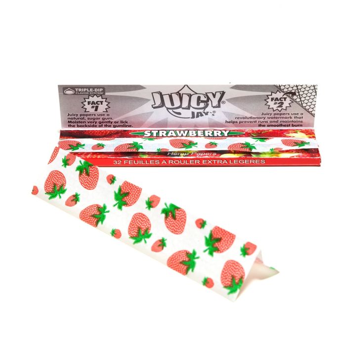 Feuille à rouler Slim Juicy Jay's - Arômatisé STRAWBERRY (fraise) ¿ Papier  cigarette