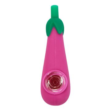 Silicone Eggplant Weed Pipe 10 cm